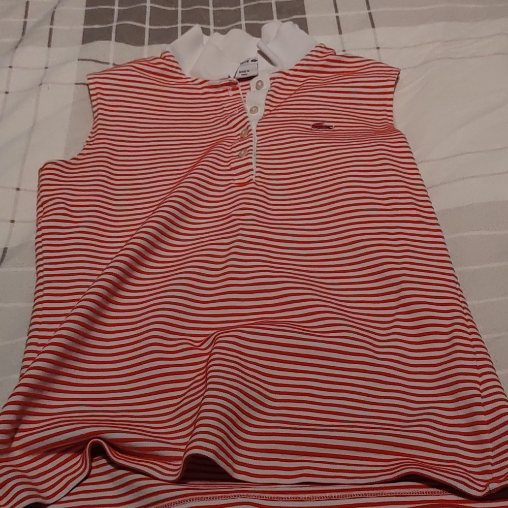 Lacoste barely worn sleeveless women's tennis top